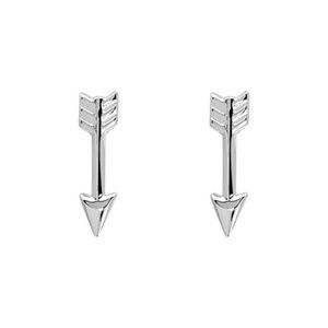 Arrows - Sterling Silver Rhodium Plated Earrings